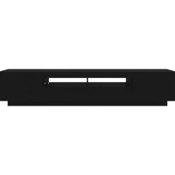 vidaXL Conjunto de mueble de TV 2 pcs Negro 200 x 35 x 40 cm Roble negro Online