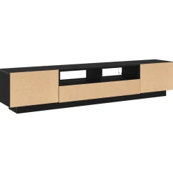 vidaXL Conjunto de mueble de TV 2 pcs Negro 200 x 35 x 40 cm Roble negro Online