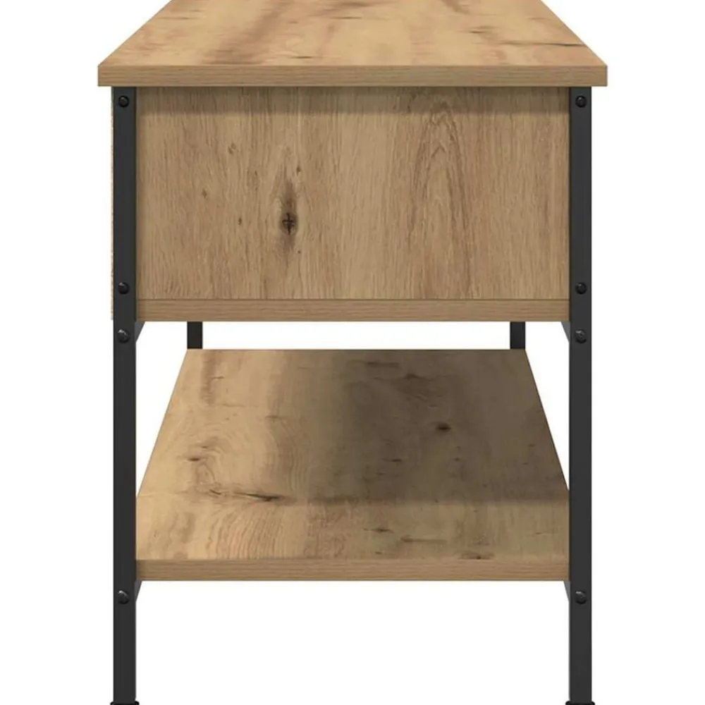 vidaXL Muebles Tv-Conjunto de mueble de TV Roble artesanal 100 x 35 x 45 cm