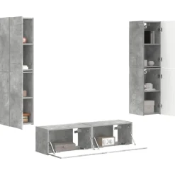 vidaXL Conjunto de mueble de TV 6 pcs Gris Concreto Gris hormig&oacute;n Online
