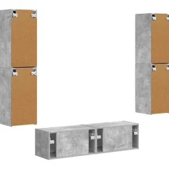 vidaXL Conjunto de mueble de TV 6 pcs Gris Concreto Gris hormig&oacute;n Online