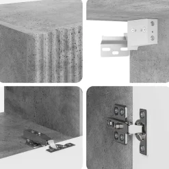 vidaXL Conjunto de mueble de TV 6 pcs Gris Concreto Gris hormig&oacute;n Online
