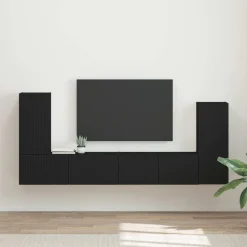 vidaXL Muebles Tv-Conjunto de mueble de TV 4 pcs Madera de ingeniería
