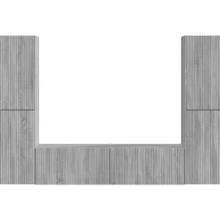vidaXL Muebles Tv-Conjunto de mueble de TV 6 pcs Madera de ingeniería