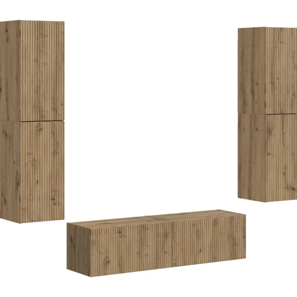 vidaXL Conjunto de mueble de TV 6 pcs Roble artesanal Roble artisan Online