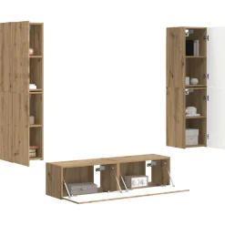 vidaXL Conjunto de mueble de TV 6 pcs Roble artesanal Roble artisan Online