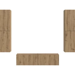 vidaXL Conjunto de mueble de TV 6 pcs Roble artesanal Roble artisan Online