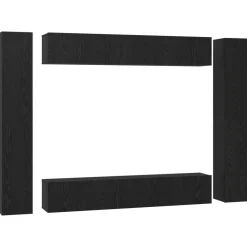 vidaXL Muebles Tv-Conjunto de mueble de TV Montaje en la pared 10 pcs