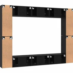 vidaXL Muebles Tv-Conjunto de mueble de TV Montaje en la pared 10 pcs