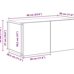 vidaXL Muebles Tv-Conjunto de mueble de TV Montaje en la pared 10 pcs
