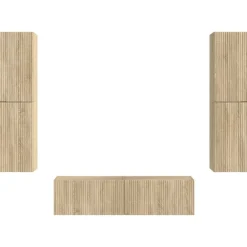 vidaXL Conjunto de mueble de TV 6 pcs Roble Sonoma Online