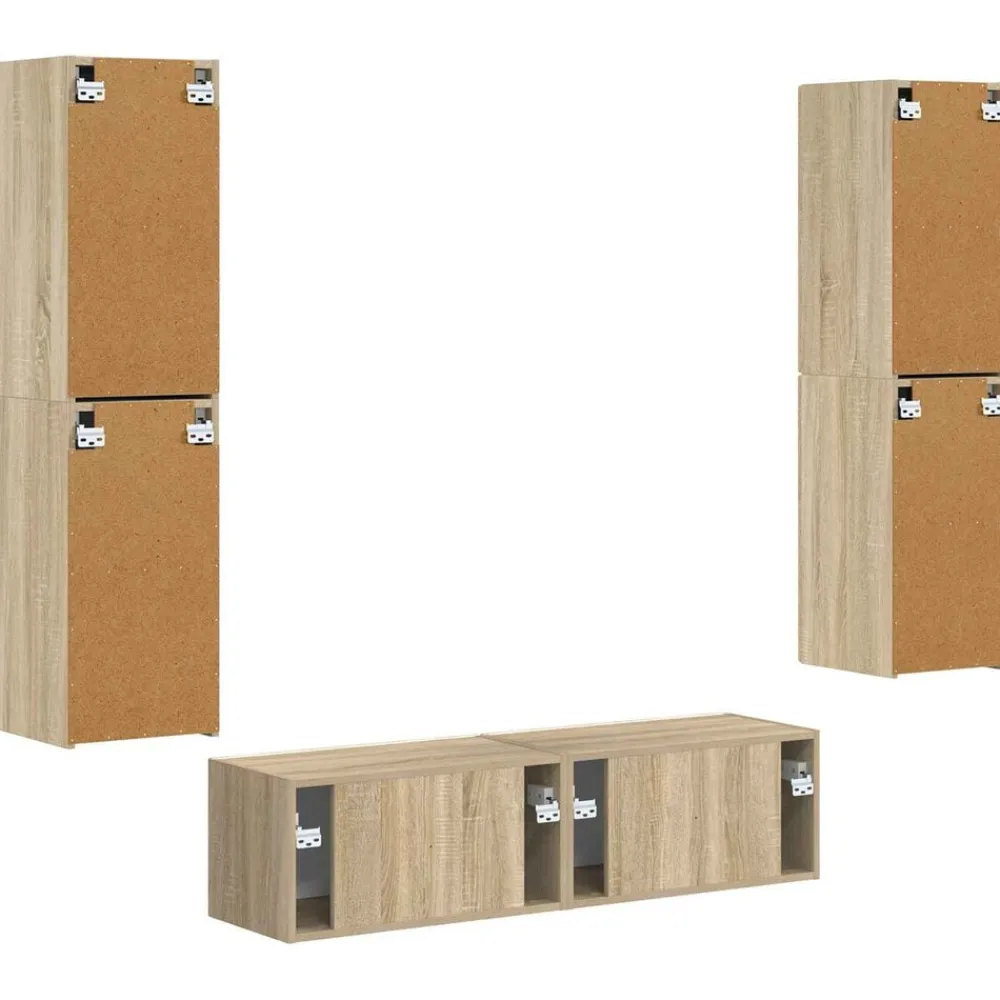 vidaXL Conjunto de mueble de TV 6 pcs Roble Sonoma Online