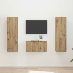 vidaXL Muebles Tv-Conjunto de mueble de TV 5 pcs Roble artesanal