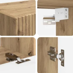 vidaXL Muebles Tv-Conjunto de mueble de TV 5 pcs Roble artesanal