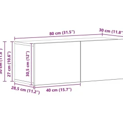 vidaXL Muebles Tv-Conjunto de mueble de TV 4 pcs Madera de ingeniería