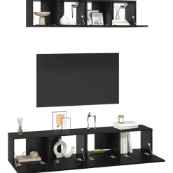 vidaXL Muebles Tv-Conjunto de mueble de TV 4 pcs Madera de ingeniería