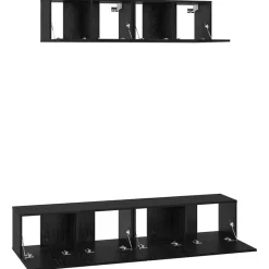 vidaXL Muebles Tv-Conjunto de mueble de TV 4 pcs Madera de ingeniería