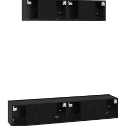 vidaXL Muebles Tv-Conjunto de mueble de TV 4 pcs Madera de ingeniería