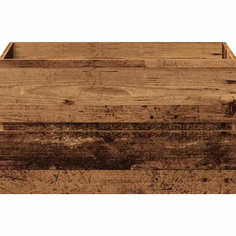 vidaXL Conjunto de muebles de baño de madera antigua madera ingeniería Madera envejecida Hot