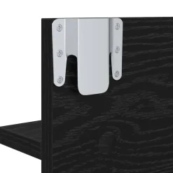 vidaXL Bancos-Conjunto de muebles de recibidor con cajón 4 pcs Roble Negro