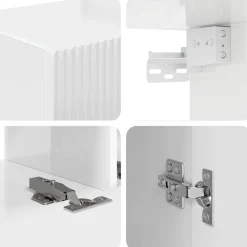 vidaXL Conjunto de mueble para TV de pared 4 pcs brillante Hot