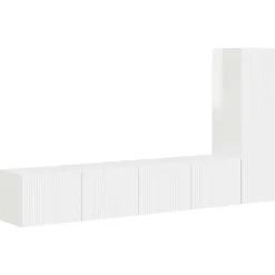 vidaXL Muebles Tv-Conjunto de mueble de TV 3 pcs Madera de ingeniería