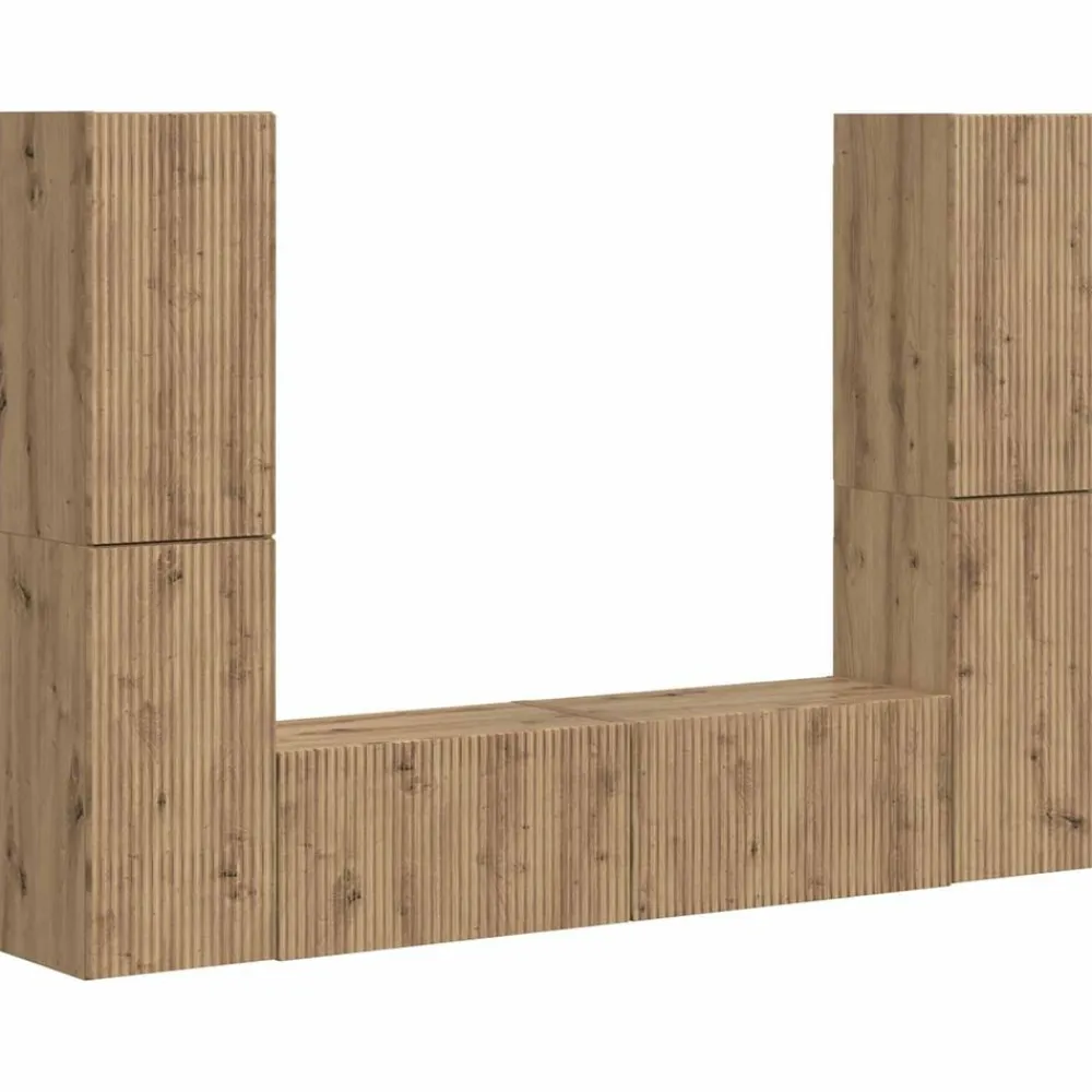 vidaXL Conjunto de mueble de TV 6 pcs Roble artesanal Roble artisan Best