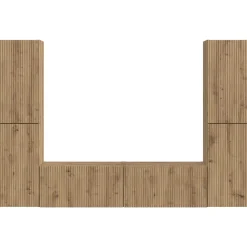 vidaXL Conjunto de mueble de TV 6 pcs Roble artesanal Roble artisan Best
