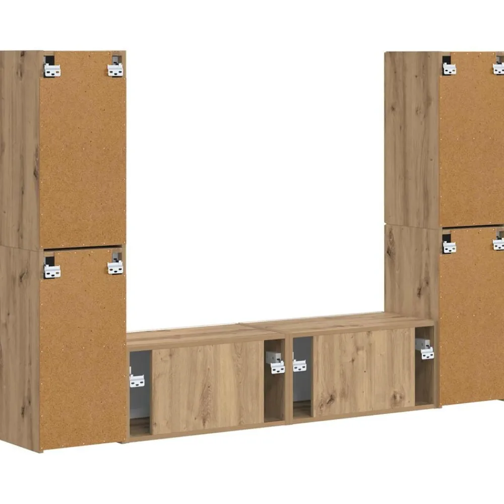 vidaXL Conjunto de mueble de TV 6 pcs Roble artesanal Roble artisan Best