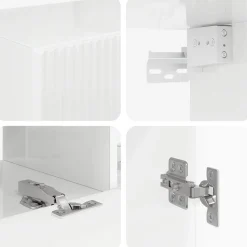 vidaXL Conjunto de mueble para TV de pared 6 pcs brillante