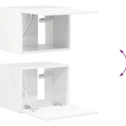 vidaXL Conjunto de mueble para TV de pared 6 pcs brillante