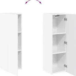 vidaXL Conjunto de mueble para TV de pared 6 pcs brillante