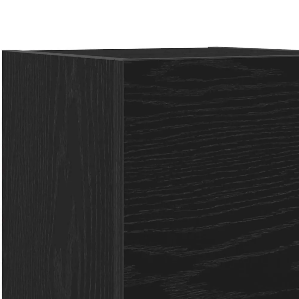 vidaXL Conjunto de mueble de TV Madera de ingeniería Roble negro Outlet