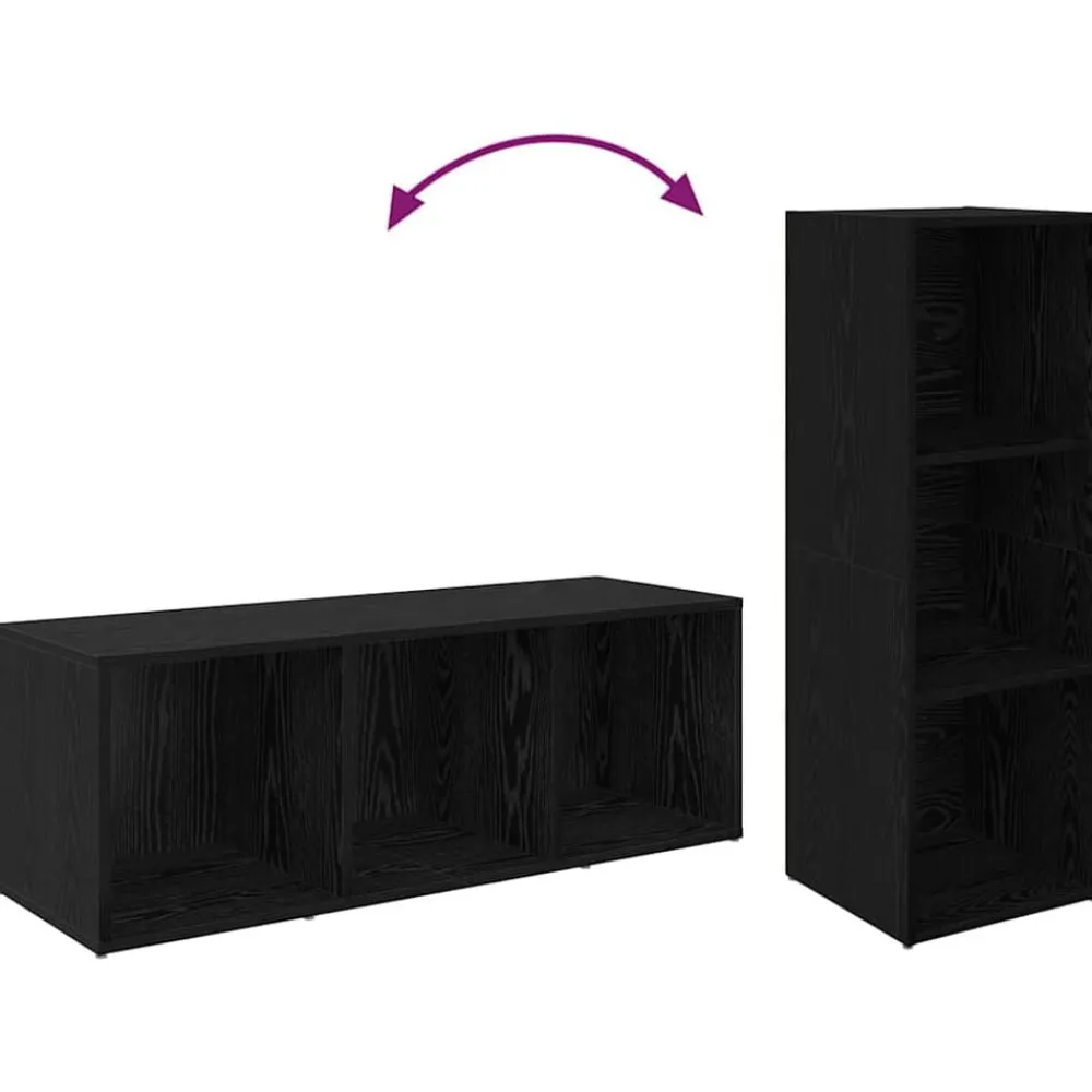 vidaXL Conjunto de mueble de TV 2 pcs 107 x 35 x 37 cm Roble negro Hot