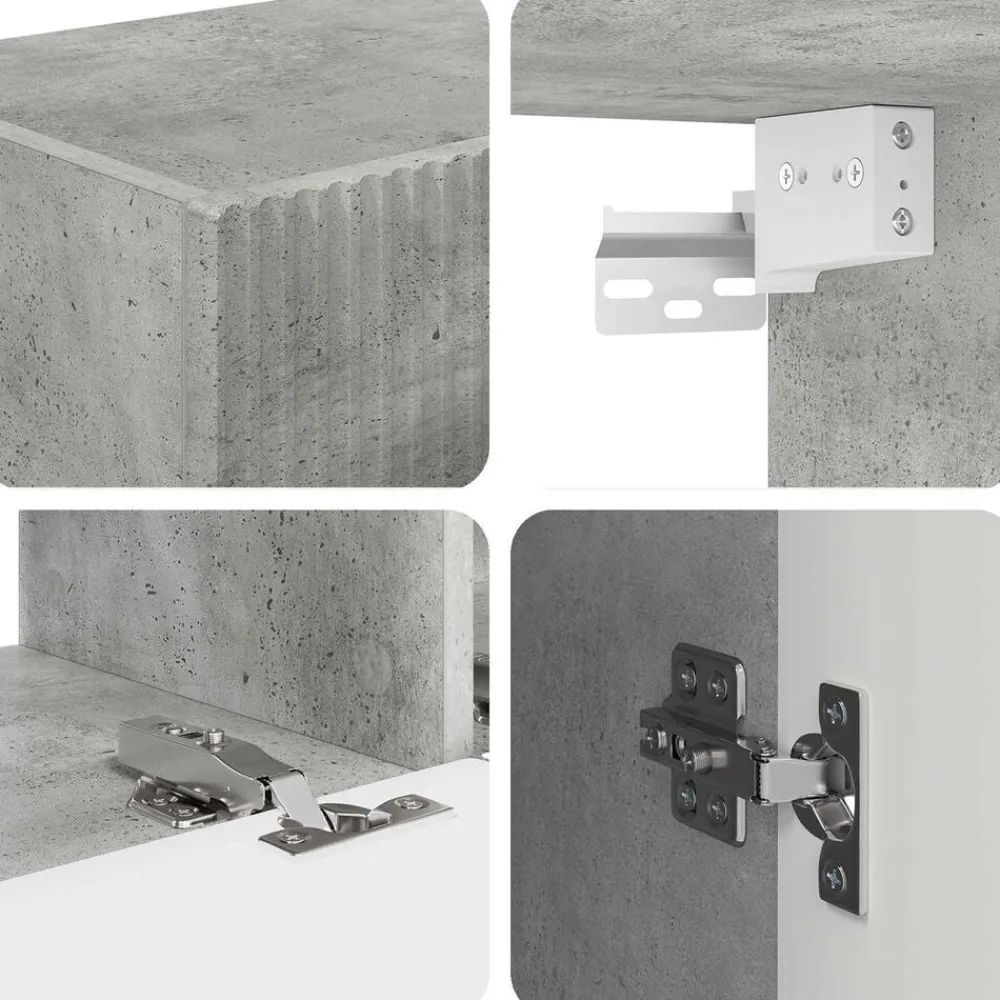 vidaXL Muebles Tv-Conjunto de mueble de TV 5 pcs Gris Concreto