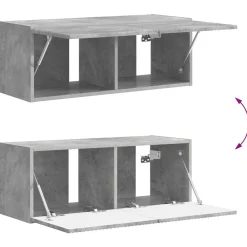 vidaXL Muebles Tv-Conjunto de mueble de TV 5 pcs Gris Concreto