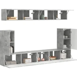 vidaXL Muebles Tv-Conjunto de mueble de TV 5 pcs Gris Concreto