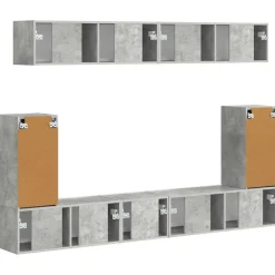 vidaXL Muebles Tv-Conjunto de mueble de TV 5 pcs Gris Concreto
