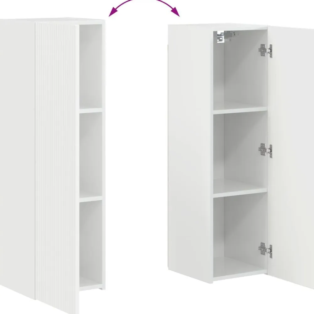 vidaXL Muebles Tv-Conjunto de mueble de TV 4 pcs Madera de ingeniería