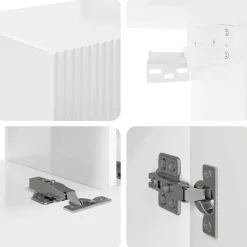 vidaXL Muebles Tv-Conjunto de mueble de TV 4 pcs Madera de ingeniería