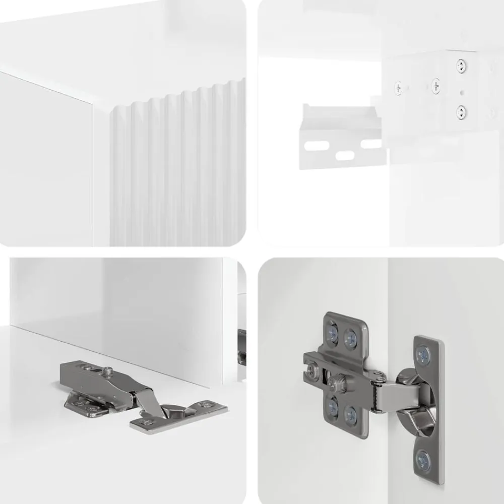 vidaXL Muebles Tv-Conjunto de mueble de TV 4 pcs Madera de ingeniería