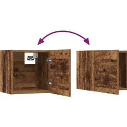 vidaXL Muebles Tv-Conjunto de mueble de TV Montaje en la pared 8 pcs