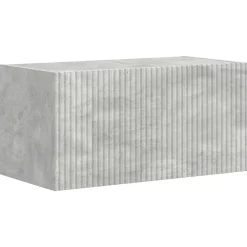 vidaXL Muebles Tv-Conjunto de mueble para TV de pared 4 pcs Gris Concreto