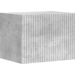 vidaXL Muebles Tv-Conjunto de mueble para TV de pared 4 pcs Gris Concreto