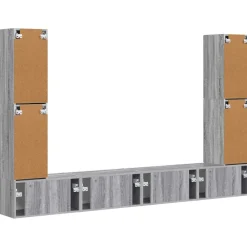 vidaXL Muebles Tv-Conjunto de mueble de TV 8 pcs Madera de ingeniería