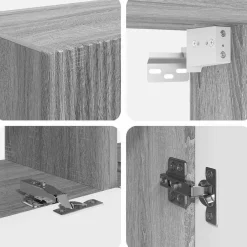 vidaXL Muebles Tv-Conjunto de mueble de TV 8 pcs Madera de ingeniería