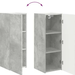 vidaXL Conjunto de mueble de TV 4 pcs Gris Concreto Gris hormigón Online