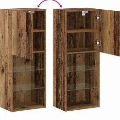 vidaXL Muebles Tv-Conjunto de mueble de TV Madera vieja 40,5 x 30 x 102 cm