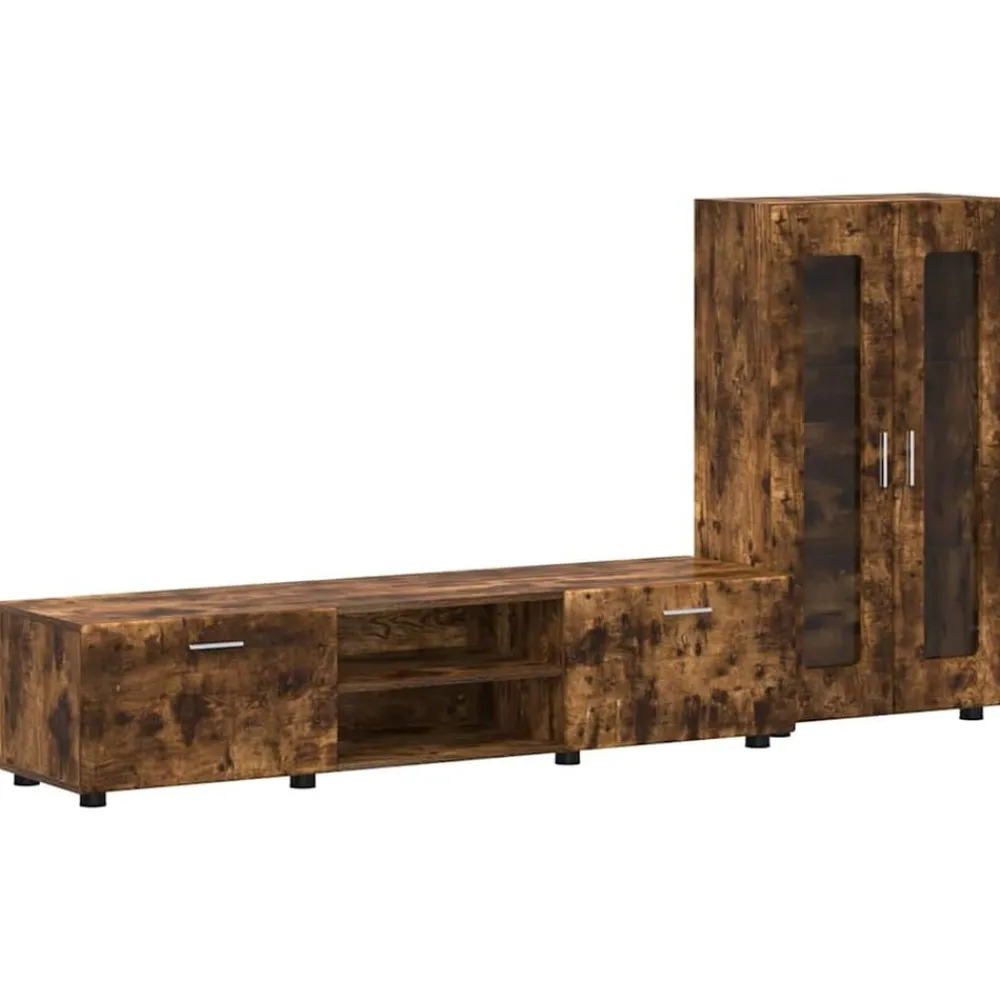 vidaXL Conjuntos De Muebles-Conjunto de mueble de TV con cajón FLORIN