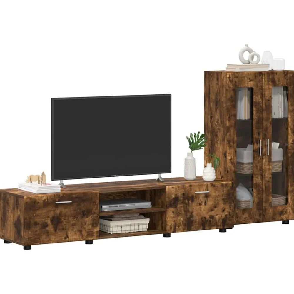vidaXL Conjuntos De Muebles-Conjunto de mueble de TV con cajón FLORIN